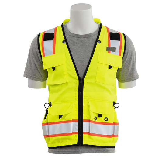 Lime Class 2 Deluxe Surveyor Safety Vest S252C