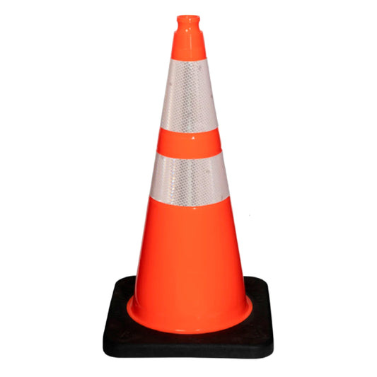 28" Traffic Cone 6" and 4" HIP bands