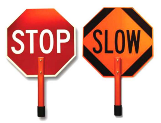 Stop/Slow Paddle for flagging