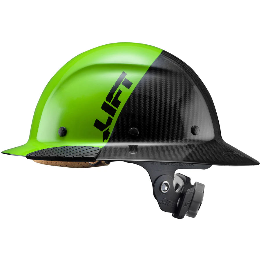 Lift Safety DAX Carbon Fiber Full Brim 50/50 Hard Hat